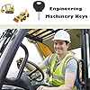 5 PCS Ignition Key 14607 Heavy Equipment Keys Black Machine Keys for JCB Agricultural Excavator Machinery Construction Vehicles #5