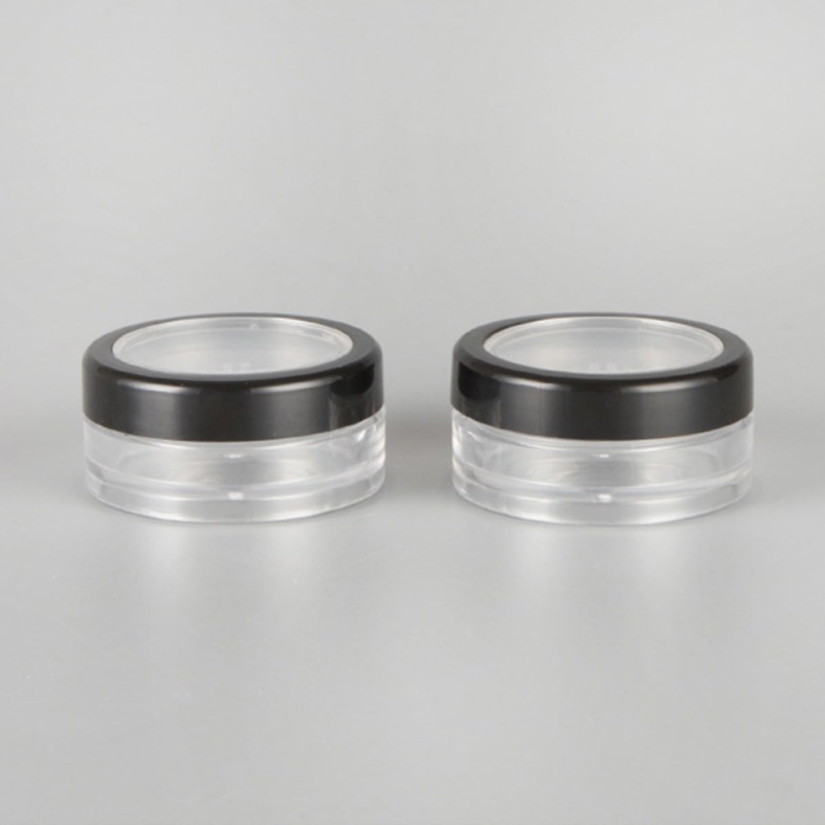 10pcs 10g Refillable Powder Box Portable Loose Powder Case Plastic Compact Container for Home Use and Makeup Bag Black