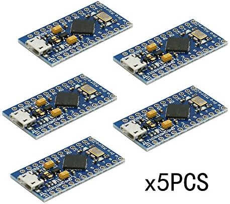 Ardest Pro Micro for Arduino Leonardo Chromebook Deployments ATmega32U4 5V/16MHz Module Board with 2 Row pin Header Replace ATmega328 Arduino Pro Mini(Pack of 5)