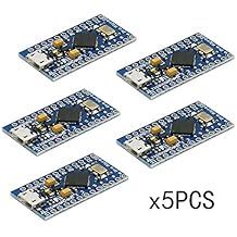 Pro Micro for Arduino Leonardo Chromebook Deployments ATmega32U4 5V/16MHz Module Board with 2 Row pin Header Replace ATmega328 Arduino Pro MiniPack of 5
