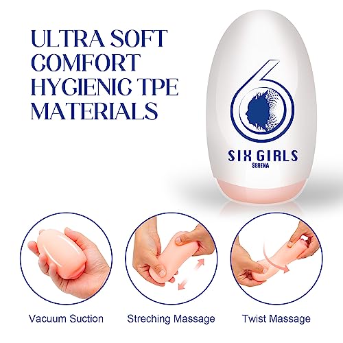 Image of Male Masturbator Egg, Lilecemie Portable Pleasure Pocket Pussy Stroker with 3D Realistic Mouth for Oral Sex,Ultra Soft Stretchy Male Masturbators Cup,Blowjob Adult Male Sex Toys for Men Pleasure
