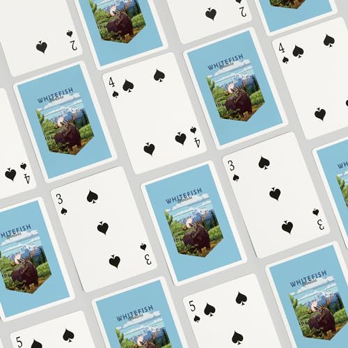 Baraja Whitefish Montana paisaje montaña 52 cartas póker miniatura 4
