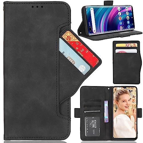 BAILI Lederhülle für Asus Zenfone 10/Zenfone 9 Hülle, Tasche Cover Etui Handyhülle für Asus Zenfone 10/Zenfone 9, Schwarz