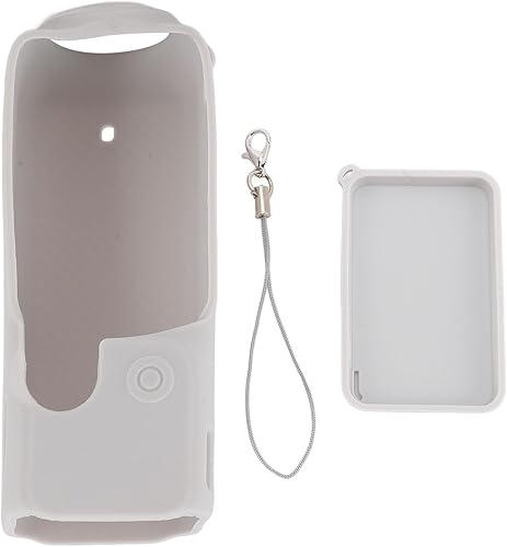 Funda de silicona para cámara Osmo 3, antiarañazos, suave, ligera, con protector de lente, accesorios para cámara de acción de mano (gris claro)
