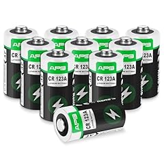 Batteria CR123A, 10 Pile CR123a 3V Litio Lunga Durata Batterie CR123 per Dispositivi Leggeri con Elevato Fabbisogno Energetico, Torce, Rilevatori di Fumo, Sistemi di Allarme, Proiettori, Telecamere