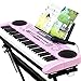 Clavier Enfants Débutant Entrée 3-12 Ans Fille Piano Jouet Clavier D'Enseignement Intelligent Multifonction 61 Touches (Couleur : Pink)