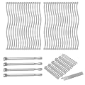 BBQ-PLUS Grill Replacement Parts for Napoleon Prestige 500, Built-in Prestige 500, Stainless Steel Grill Grates, Burners Tubes and Heat Plates Kit for Napoleon P500RSIBNK-3 BIP500RBNSS-3