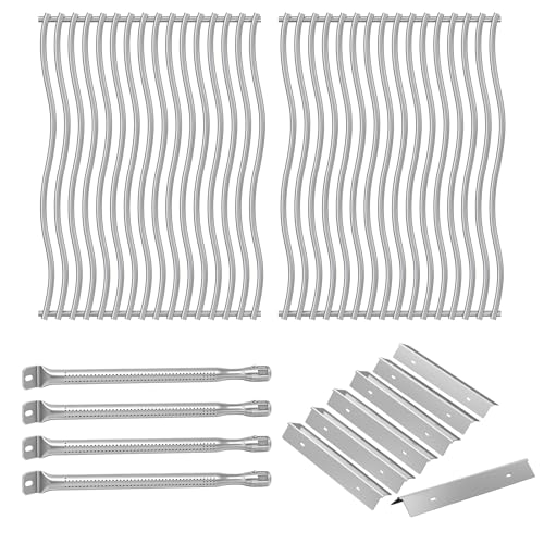 BBQ-PLUS Grill Replacement Parts for Napoleon Prestige 500 Built-in Prestige 500 Stainless Steel Grill Grates Burners Tubes and Heat Plates Kit for Napoleon P500RSIBNK-3 BIP500RBNSS-3