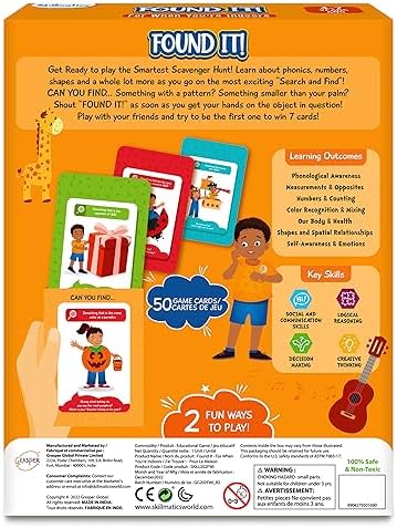 Skillmatics Card Game - Found It Indoor, Scavenger Hunt for Kids, Boys, Girls, and Families Who Love Board Games and Educational Toys, Stocking Stuffer, Travel Friendly, Gifts for Ages 4, 5, 6, 7 9 51YApZgBMaL. AC