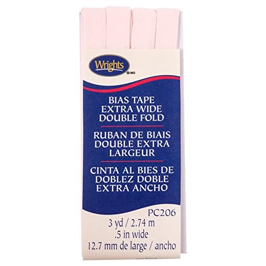 Wrights Rosewater Double Fold Bias Tape 1/2" X3yd
