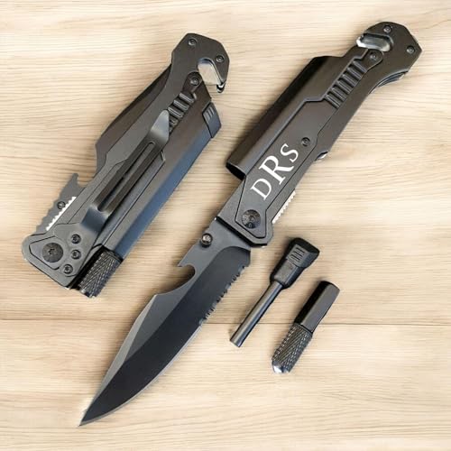Image of Personalized Multi Tool Knife with Name & Design, Custom Engraved Pocket Knife, Folding Knife, Boyfriend Groomsmen Birthday Father's Day Gift for Him