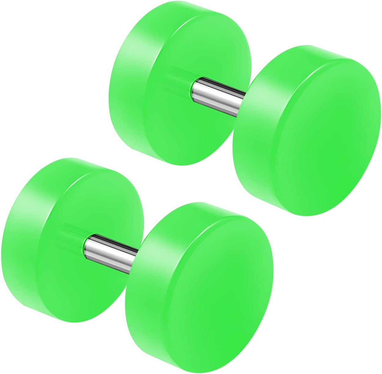 2PCS Acrylic 16g 1.2mm 0g 8mm Screw Cheater Plug Earring Illusion Gauge Ear Lobe Piercing Jewelry See More Colors