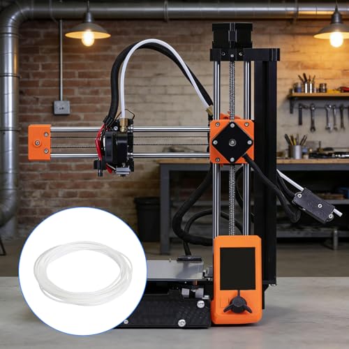 10 Meter PTFE Schlauch 4mm x 2,5mm PTFE Tube Teflonschlauch mit Cutter und PC4-M6 Schnellkupplung 3D Drucker Schlauch Kompatibel mit 1,75 mm Filament & Creality K1/K1 Max/Ender 3 V3