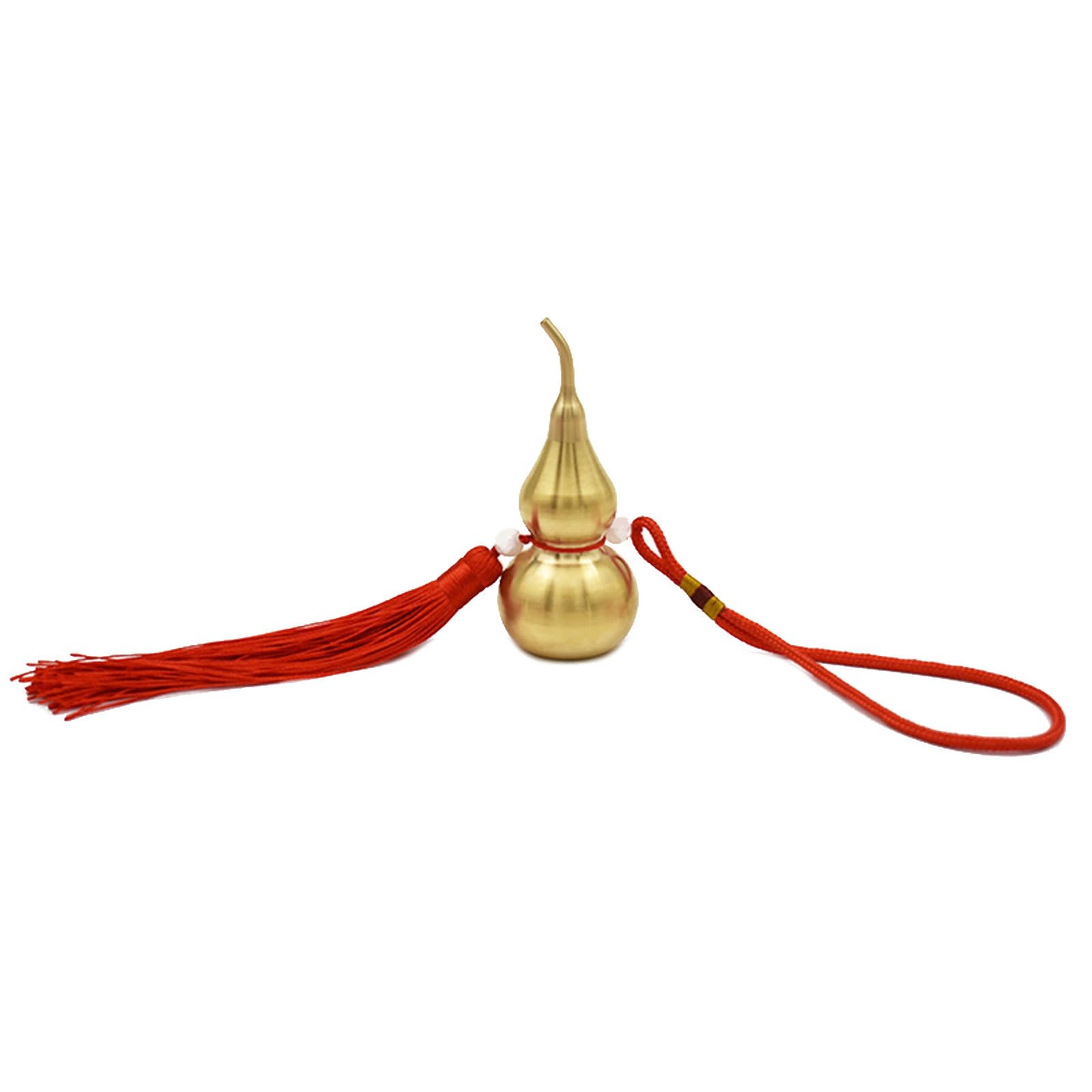 Copper Gourd Hanging Decors with Tassels Good Luck Pendant Charm Enhances Any Room ’ s Aesthetic Chinese Ornament Gift Antique Gourd Hanging for Prosperity