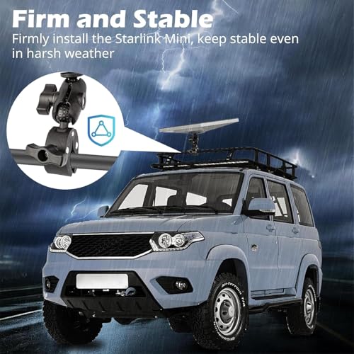 Support Starlink Mini anti-vibration pour échelle et mât de voyage