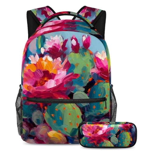 Cartables de grande capacité multicolores comprenant sac à dos et trousse d'école