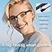 Smart Glasses, Bluetooth Audio Glasses for Men Women,Wireless Headphone Glasses with Speaker, Voice Control,HD Voice Calling,Anti-Blue Light Lenses,Magnetic Charging,Unisex