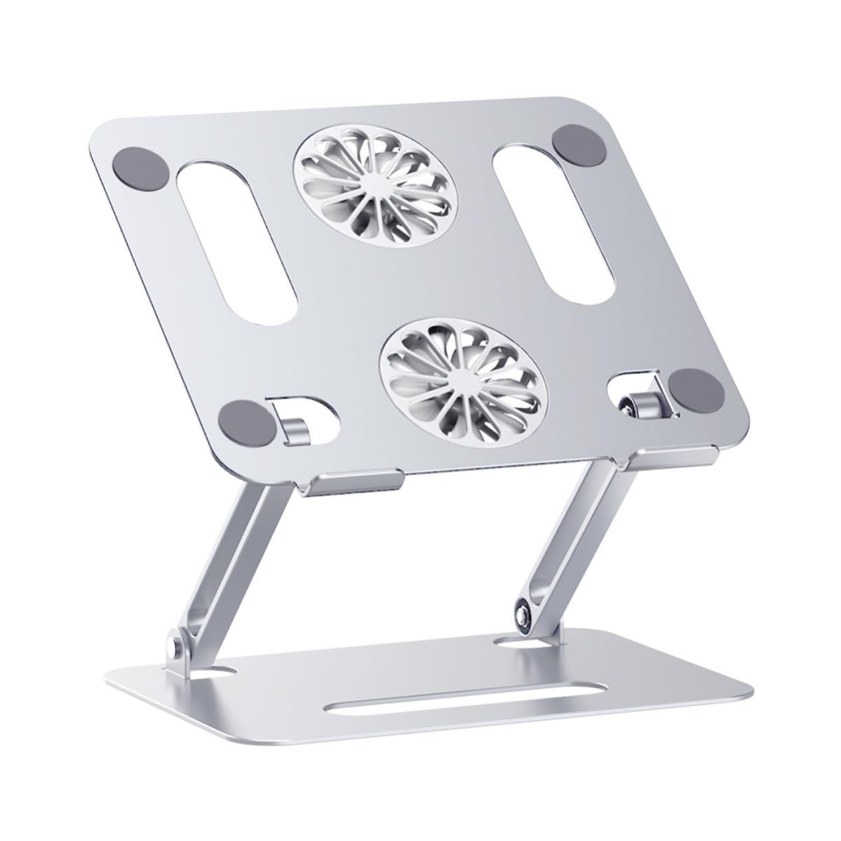 Base de Enfriamiento para Portátil con Doble Ventilador y Soporte Regulable en Aleación de Aluminio para Juegos, Adecuado para Decoración Verano y Laptops hasta 17.3 Pulgadas