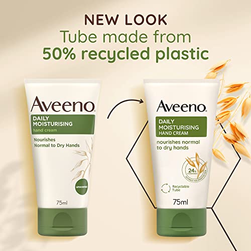 Aveeno Daily Moisturising Hand Cream (1x 75ml), Nourishing Lotion with 24-Hour Moisturisation and Nourishing Oat, Moisturiser for Normal to Dry Hands - Image 4