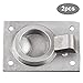 Bestgle 2pcs Flush Ring Pull Handles Stainless Steel Boat Hatch Latch Cabinet Flush Mount Lifting Ring Pull Handle with 8pcs Mount Screws