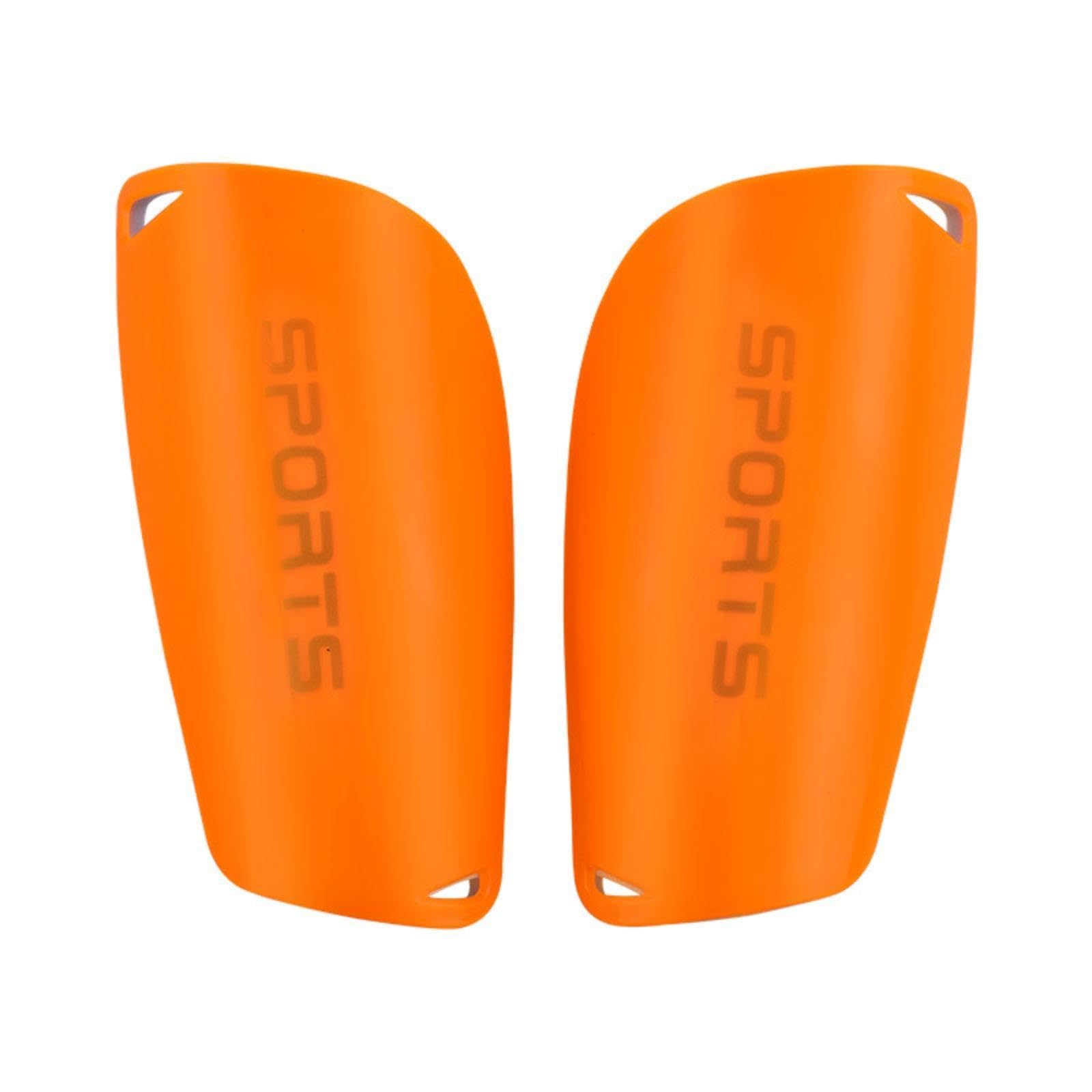 Soccer Shin Guards EVA Guarding Shin Guards Hard Shell Leg Protectors Orange Kids-image-2