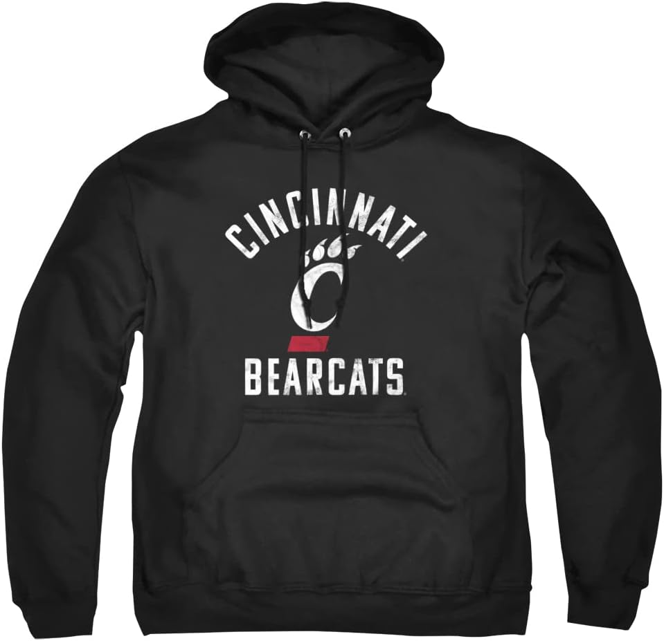 University of Cincinnati Official Bearcats Logo Unisex Adult Pull-Over Hoodie