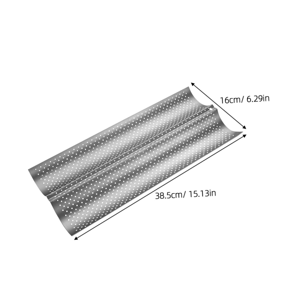 Gadpiparty Molde Superficie Lisa y Fácil de Limpiar 2 Piezas para Pan Francés de Acero Inoxidable Bandeja para Horno Adecuado para Cocina en Casa y Repostería