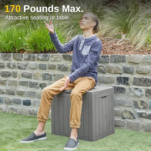 East Oak DB22013 Outdoor Storage Box, 31 Gallon Deck Box Indoor And Outdoor Use thumb #2