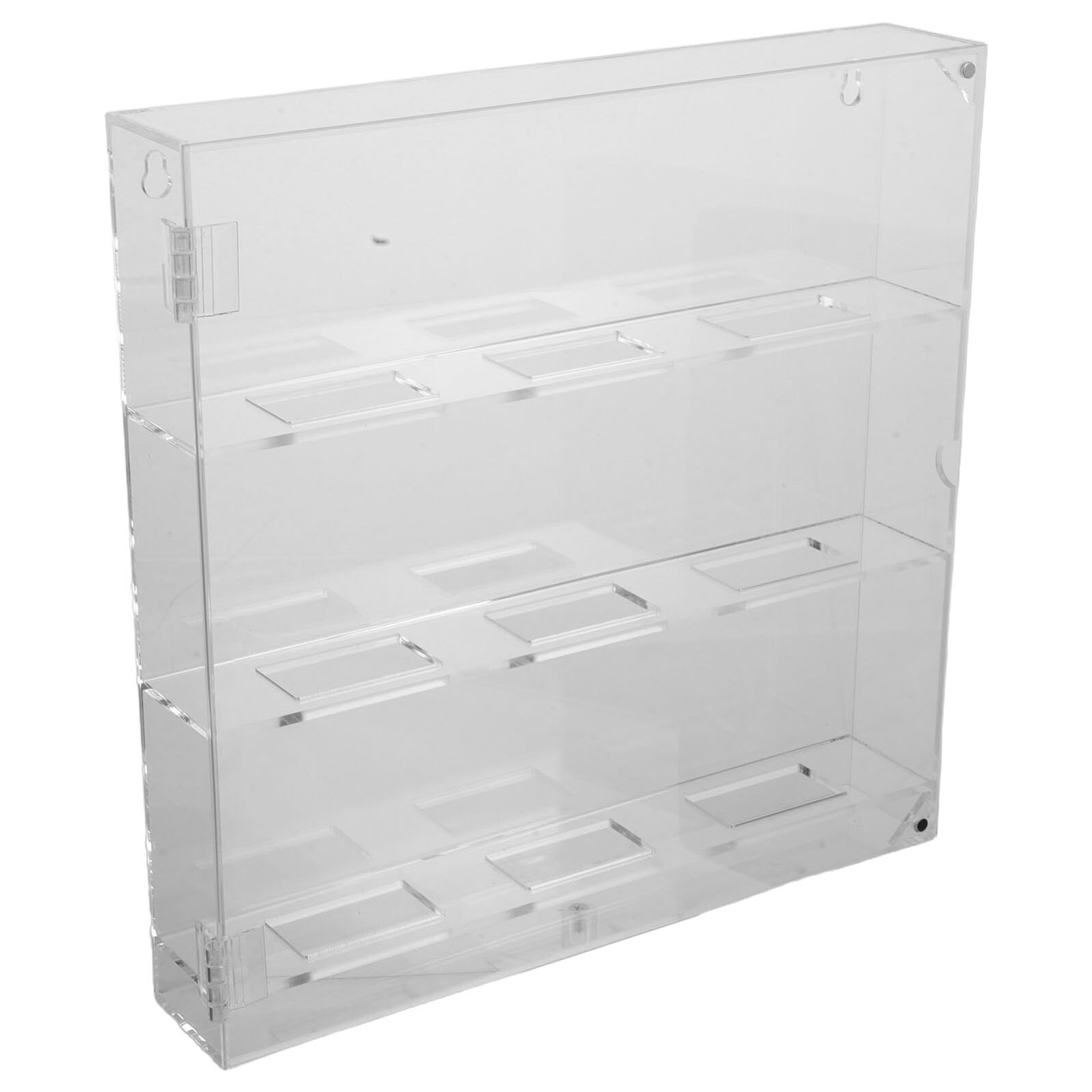 Vitrine en acrylique pour 9 rondelles de hockey | Boîte murale 3 niveaux