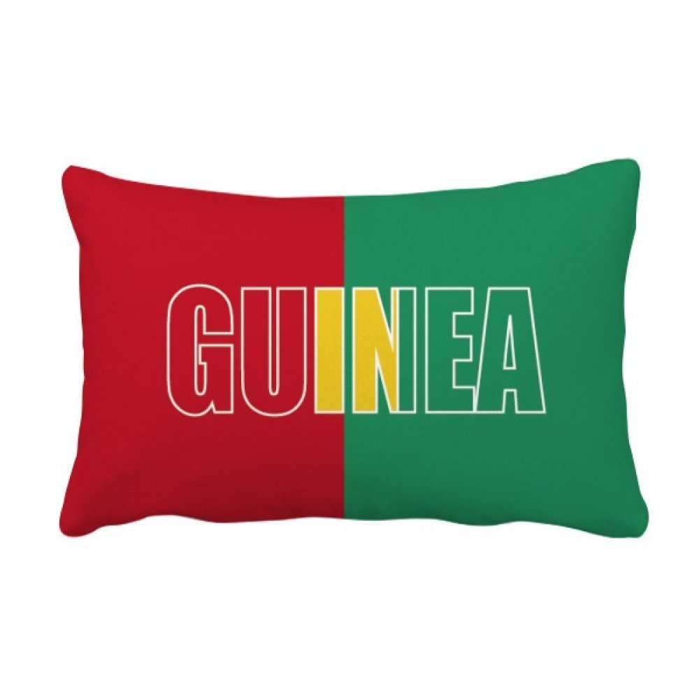 Coussin lombaire drapeau Guinée oreiller de canapé multicolore 16x24 pouces décoratif