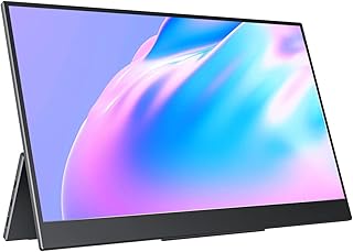 cocopar Travel Monitor – Upgraded 15.6 Inch 1080P FHD HDR IPS Ultra Slim USB-C Portable Display with Kickstand Dual Type-C Mini HDMI Dual Speakers for Laptop PC Mac Surface Xbox PS4 Switch