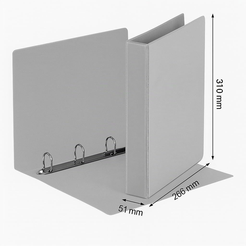 Esselte Präsentationsringbuch A4, 10er Pack, Ringbuch mit 4 D-Ring, ø 30 mm, Blau, 49715