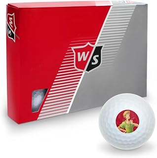 Scooby-Doo Shaggy Character Wilson Golf Balls 12 Pack, Regulation Size Full Color Premium Golf Balls
