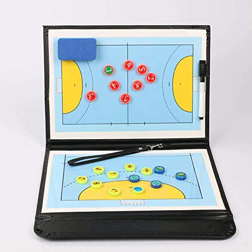 ZHXY Faltbarer Handball Magnetic Tactical Coach Brettspieler Wettbewerb Training Board Rewritable Cover