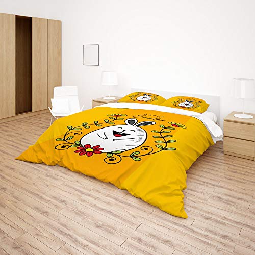 Housse de couette sans repassage parure de lit polyester facile à laver - 5