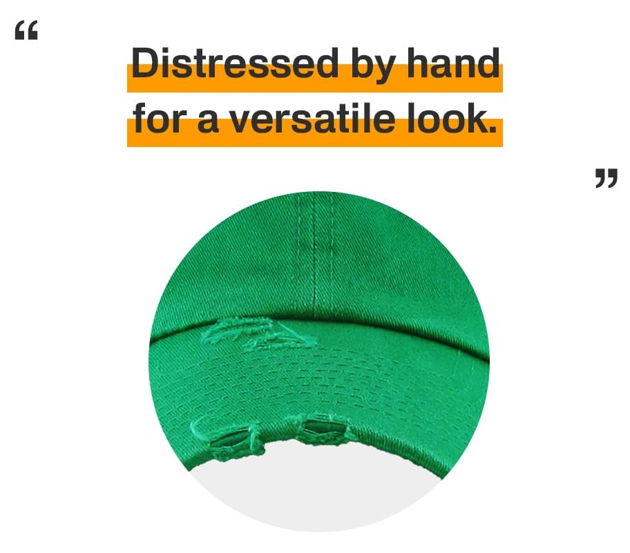 Image of KBETHOS Vintage Washed Distressed Cotton Dad Hat Baseball Cap Adjustable Polo Trucker Unisex Style Headwear
