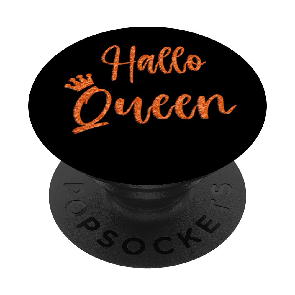 Hallo Queen Womens Halloween Witch Top PopSockets Swappable PopGrip, Black