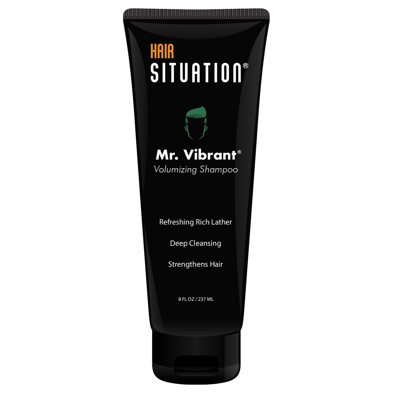 Mr. Vibrant Volume Men's Shampoo Ideal for Fine Hair, Strengthening & Anti-Thinning Promotes Healthy Growth Enriched with Powerful Ingredients Vitamin H, E, B5, B6, Tea Tree Oil - Free of Sulfates