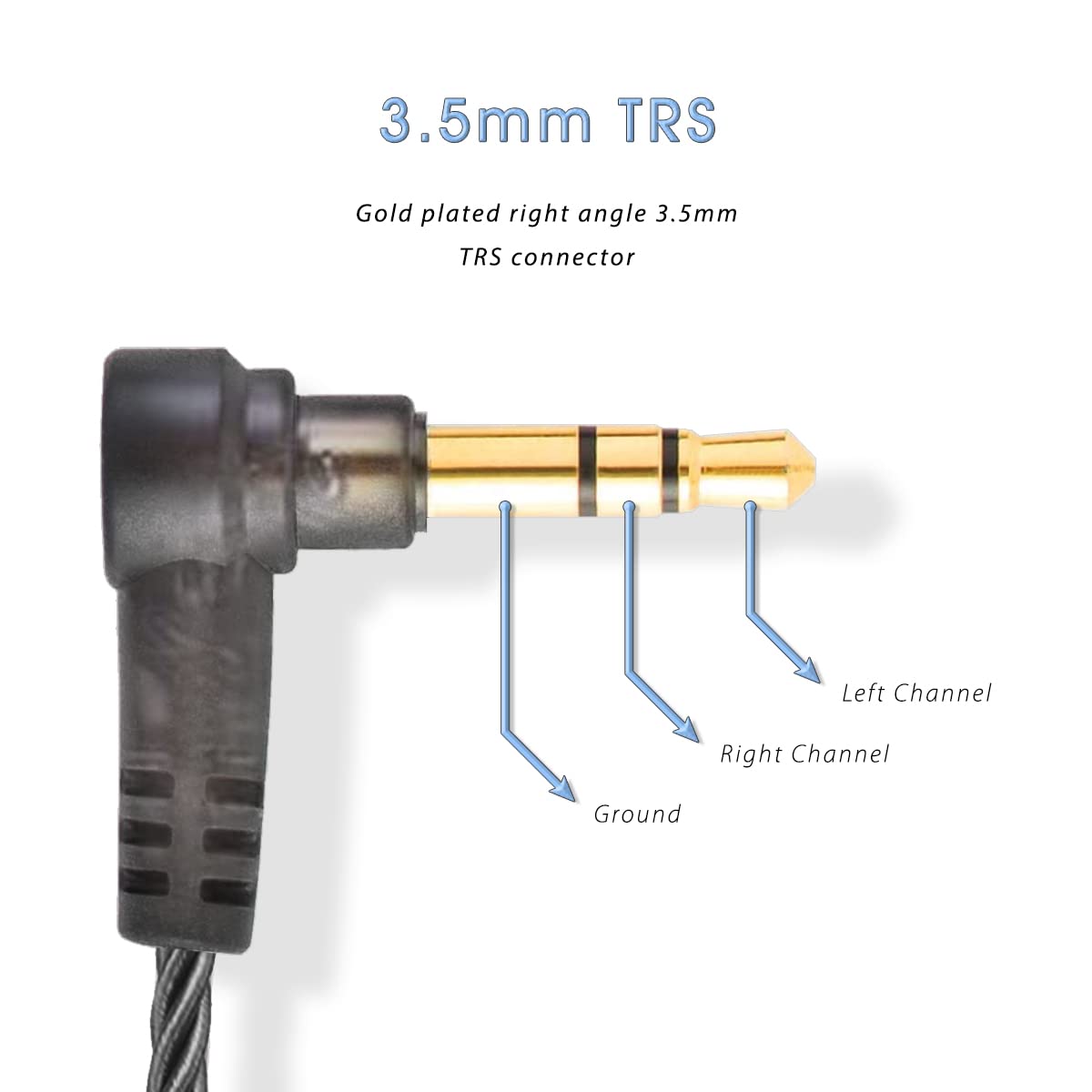 campfire audio super smoky litz iem cable mmcx cable replacement headphone cable 3 5mm trs connector