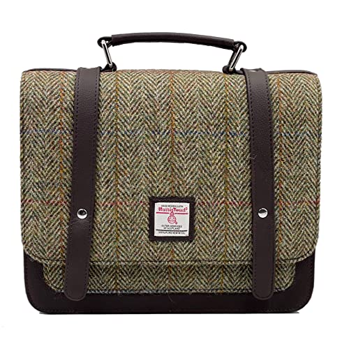 Harris Tweed - Mini bolsa de mensajero, Verde campestre, medium