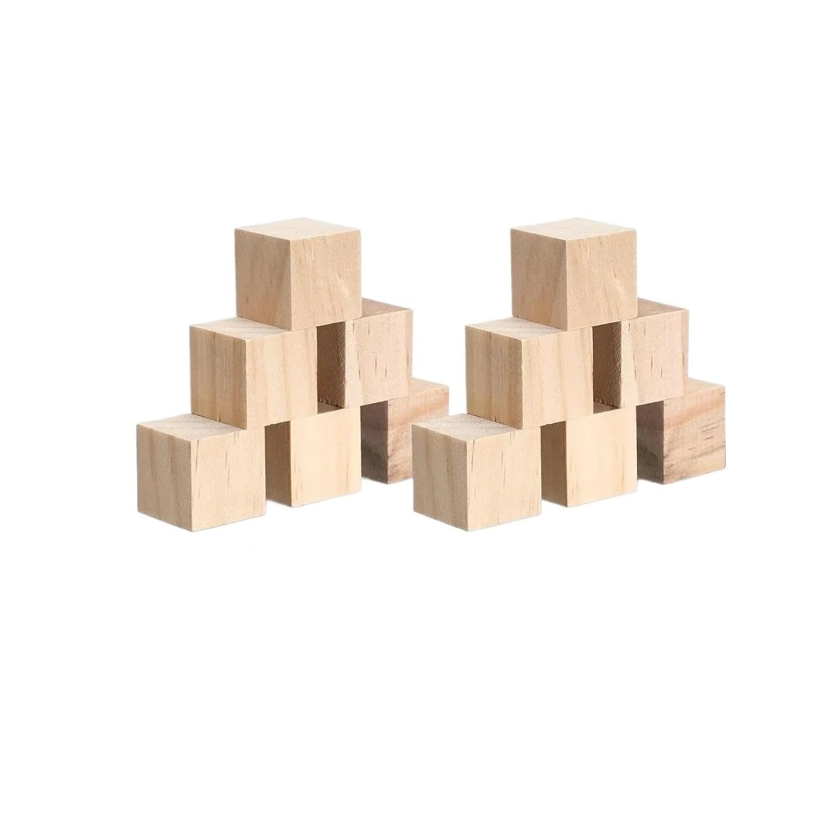 LSNNMU 300 pcs 2cm Wooden Blocks for Crafts, Unfinished Natural Wood Cubes Square Arts and DIY Projects for Crafts