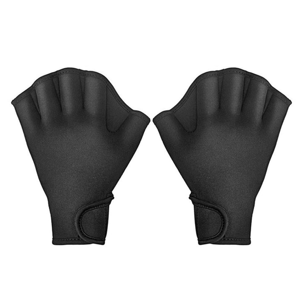 Aquatic Gloves, Swimming Training Hand Paddles, Surfing Sports Hand Fins with Adjustable Straps for Swimming Women Men Adults