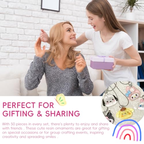 Image of SANNIDHI 42pcs Pendant Charms for Bracelet Making, 7-Design Cinnamoroll Kuromi Bracelet Charms for Jewellery Making, Cartoon Mini Resin Bag Charms Pendant for DIY Necklace, Craft, Phone Charms