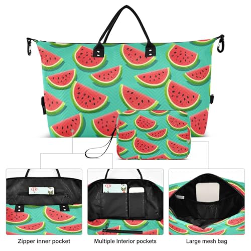 Watermelon 3d Fruit Travel Duffle Bag Gym Bag Weekender Bags with Toiletry Bag Travel Trip Tote Bag2