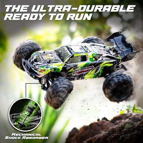 Image of TTYY 1:16 All Terrain Supersonic Rc Car,45 Kph High Speed Remote Control Car with 2.4 Ghz Remote Control,Electric Vehicle Off-Road Truck,4X4 Wheel Drive Rc Trucks with Rechargeable Batteries,Red