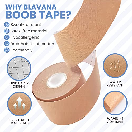 Boob Tape Boobytape For Breast Lift | Waterproof Sweat-Proof Bob Tape | Chest Brace Lift & Contour Of Breasts | Sticky Body Tape For Push Up & Shape In All Clothing | Breast Sling For A-E Cups #TOP2