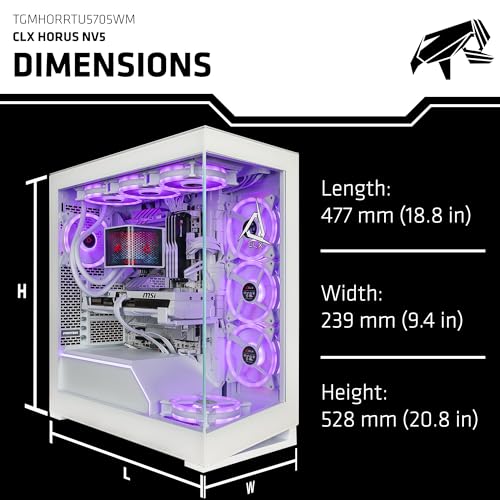 Image of CLX Horus Gaming PC - Intel Core Ultra 9 285K 3.7GHz, GeForce RTX 5080, 4TB NVMe M.2 SSD, 192GB DDR5 RGB Memory, 360mm AIO, WiFi, Windows 11 Home, White