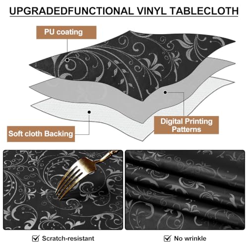 Image of Smiry Rectangle Waterproof Heavy Duty Vinyl Tablecloths, 60 x 84 Inch