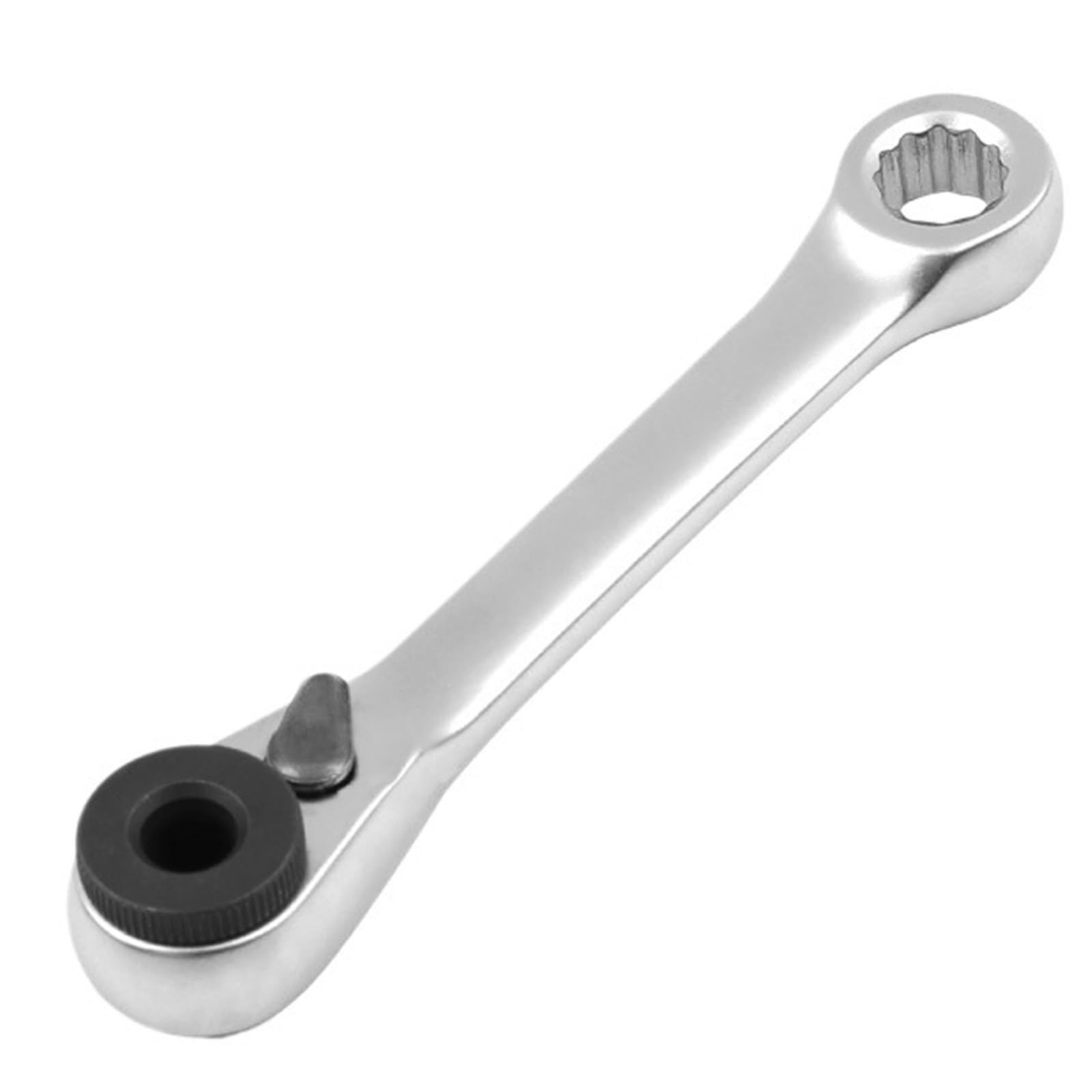 Zguouzantye 1Pc No Magnetic 60T Ratcheting Wrench Set, 72 Teeth Socket Mini Wrench 1/4 Inch Double Ended Quick Release Ratchet Hexagon Spanner Rod Screwdriver Bit Tool(1Pc No Magnetic 60T)