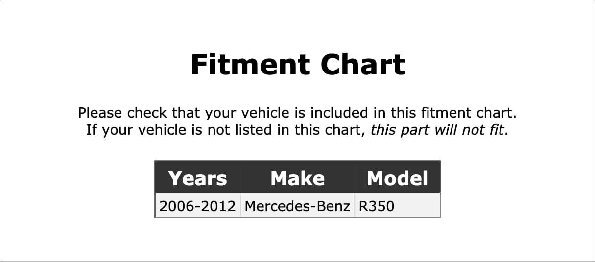 Rear Disc Brake Caliper Bushing Compatible With Mercedes-Benz R350 2006 2007 2008 2009 2010 2011 2012 PC-621867